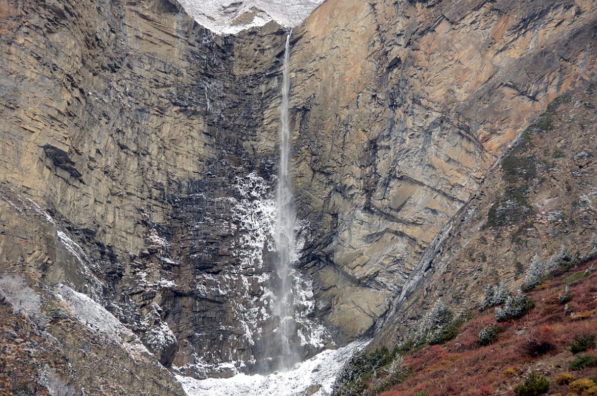 05 A Long Steep Waterfall Shows The Reason Our Camp Is Called Waterfall Camp On The Way To Chulu Far East 